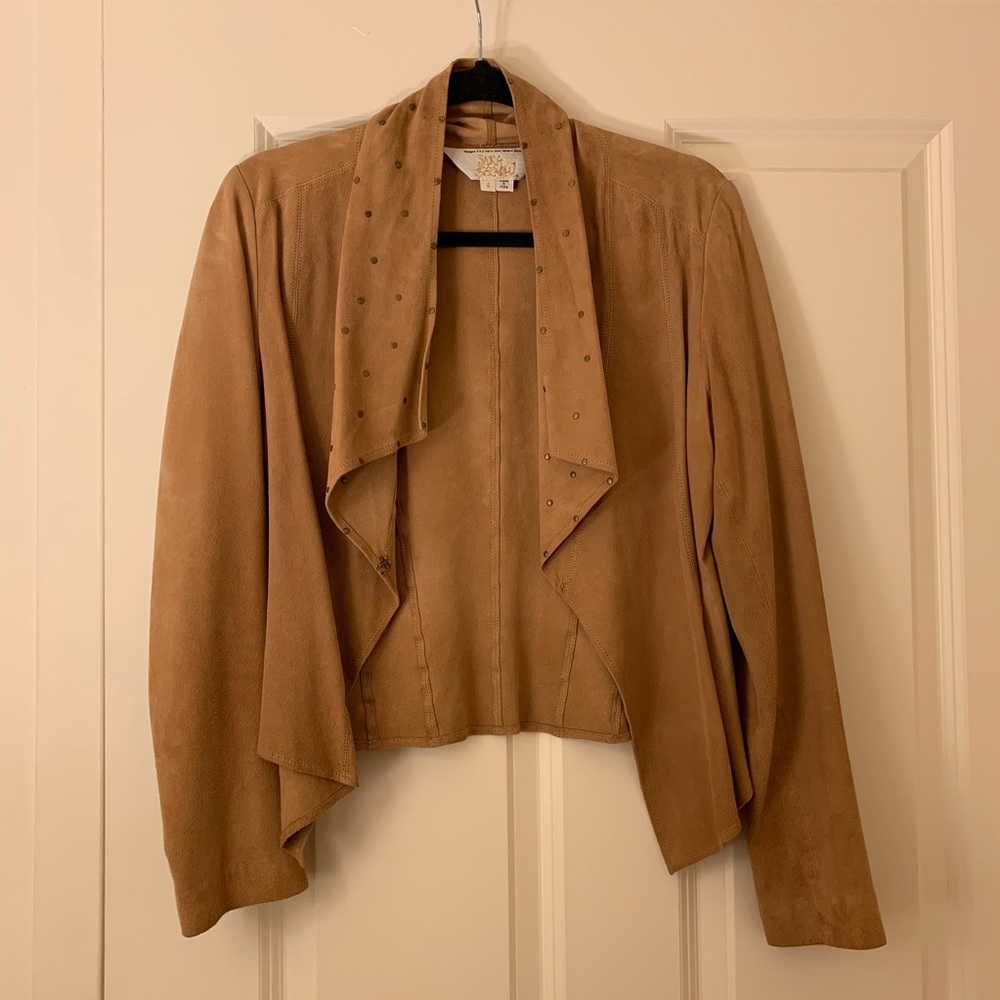 Sara Berman suede jacket with metal accents S